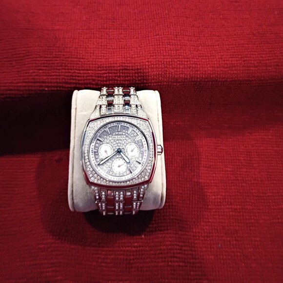 Bulova Day-Date 96C002 Wrist Watch for Men - Picture 1 of 5